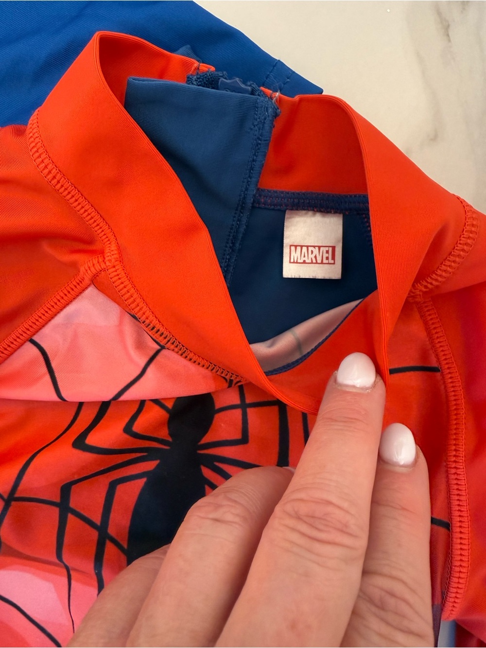 Bundle! Spiderman Themed Kids Swimsuit Costume 4T and Sneakers Size 10 - Picture 4 of 13
